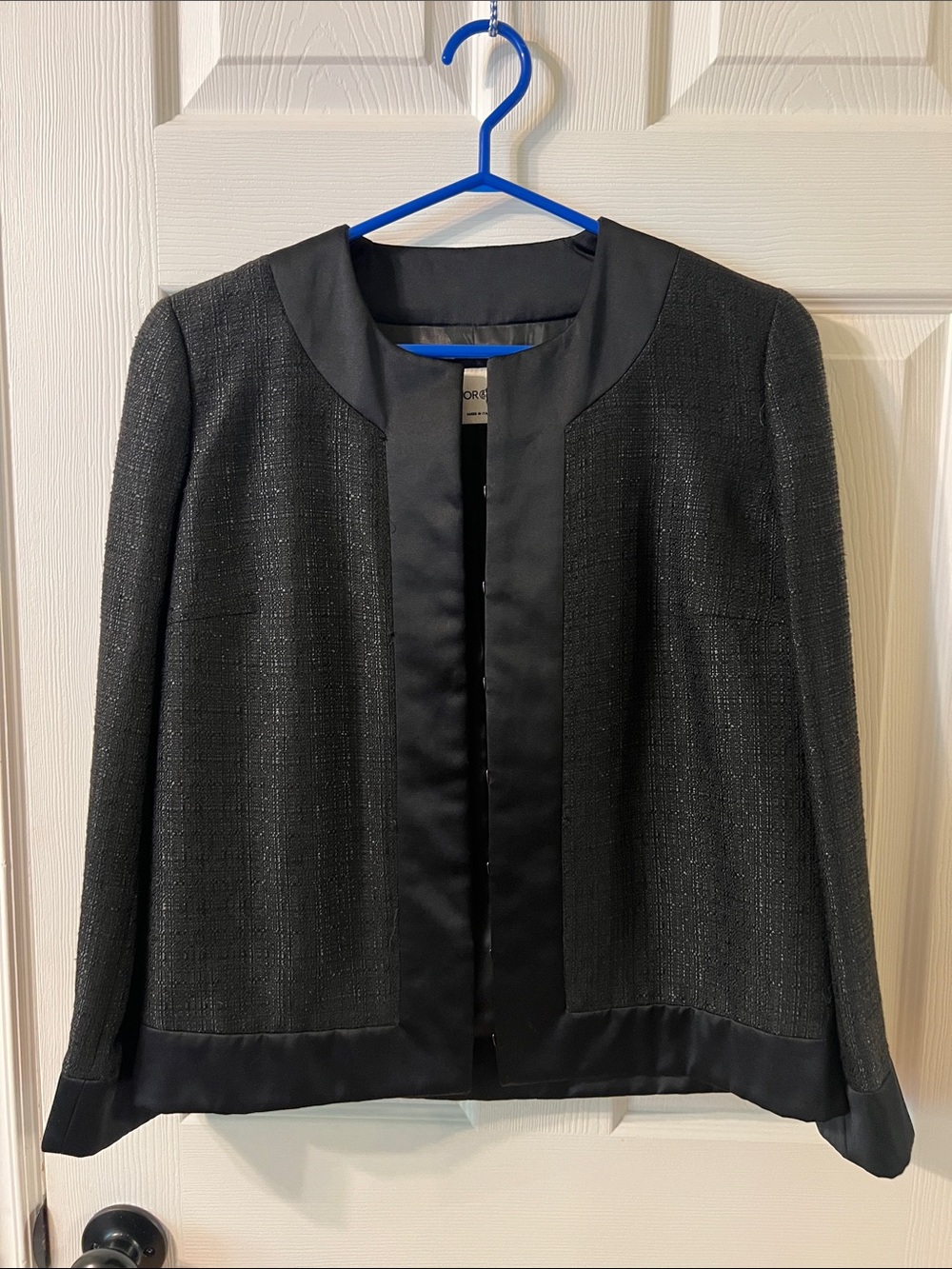 Viktor & Rolf Black Textured Open-Front Blazer
